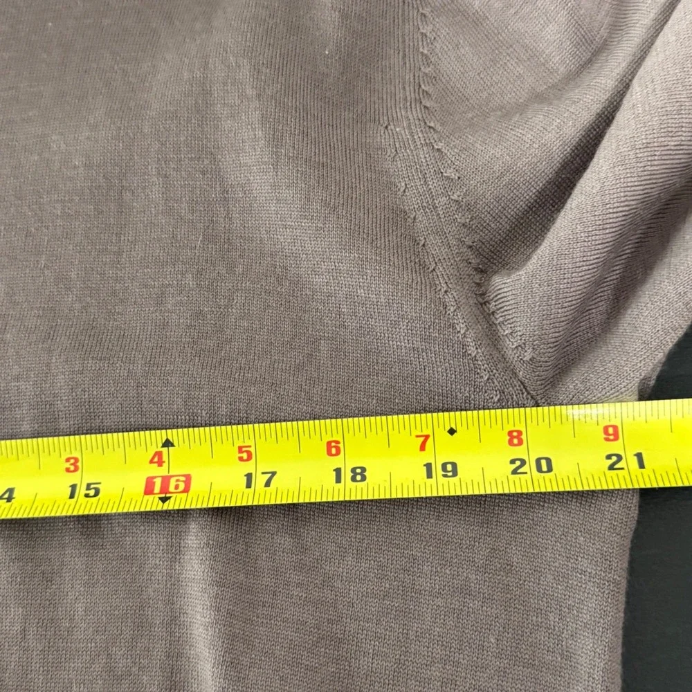 Gap Turtleneck Sweater Mens Medium Brown 100% Merino Wool Lightweight Old Money